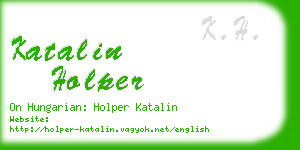 katalin holper business card